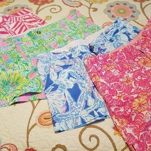 4 pair Lilly Pulitzer shorts size 14